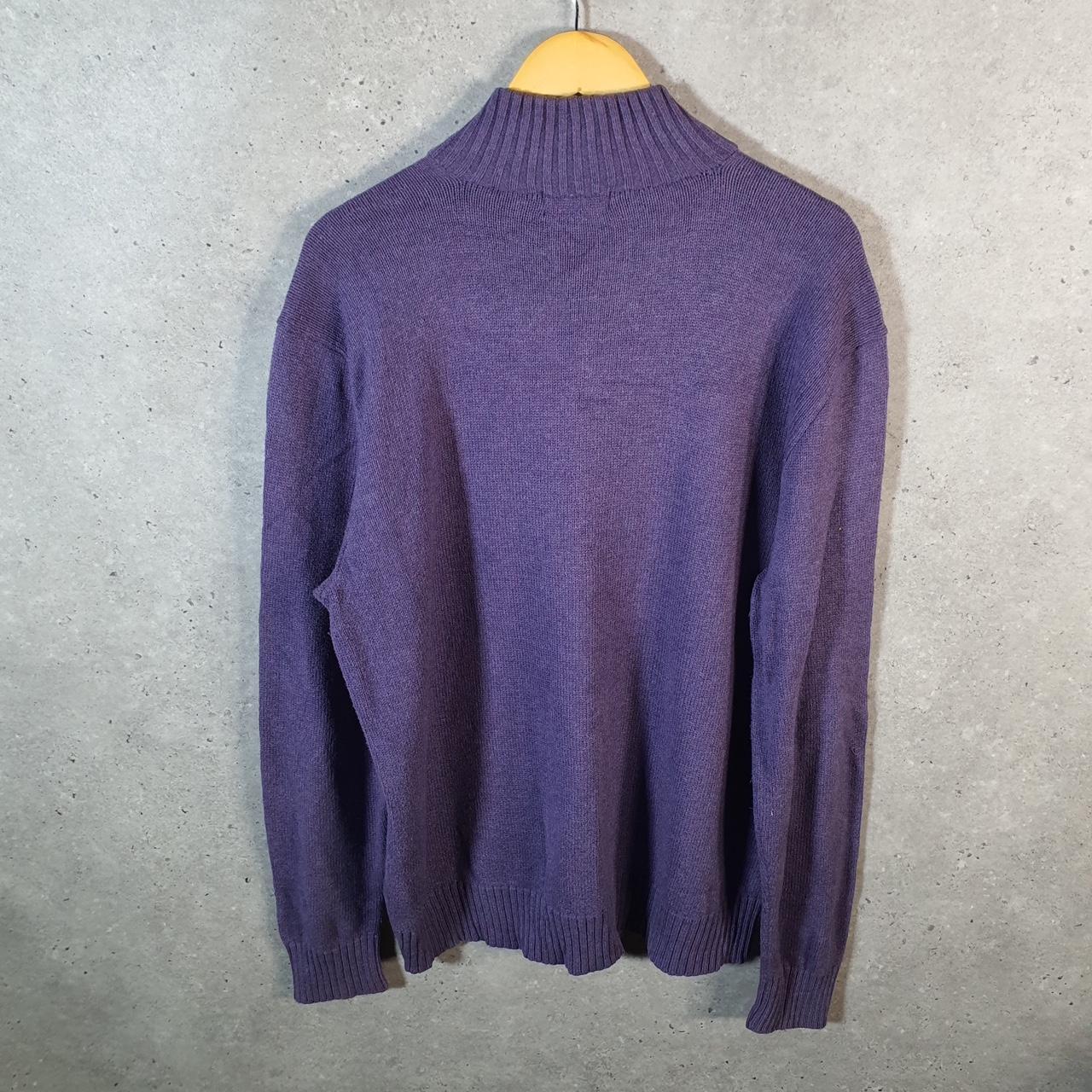 Vintage Ralph Lauren Polo 1/4 Button Sweatshirt Men’s XL Purple Cotton Pullover Pony