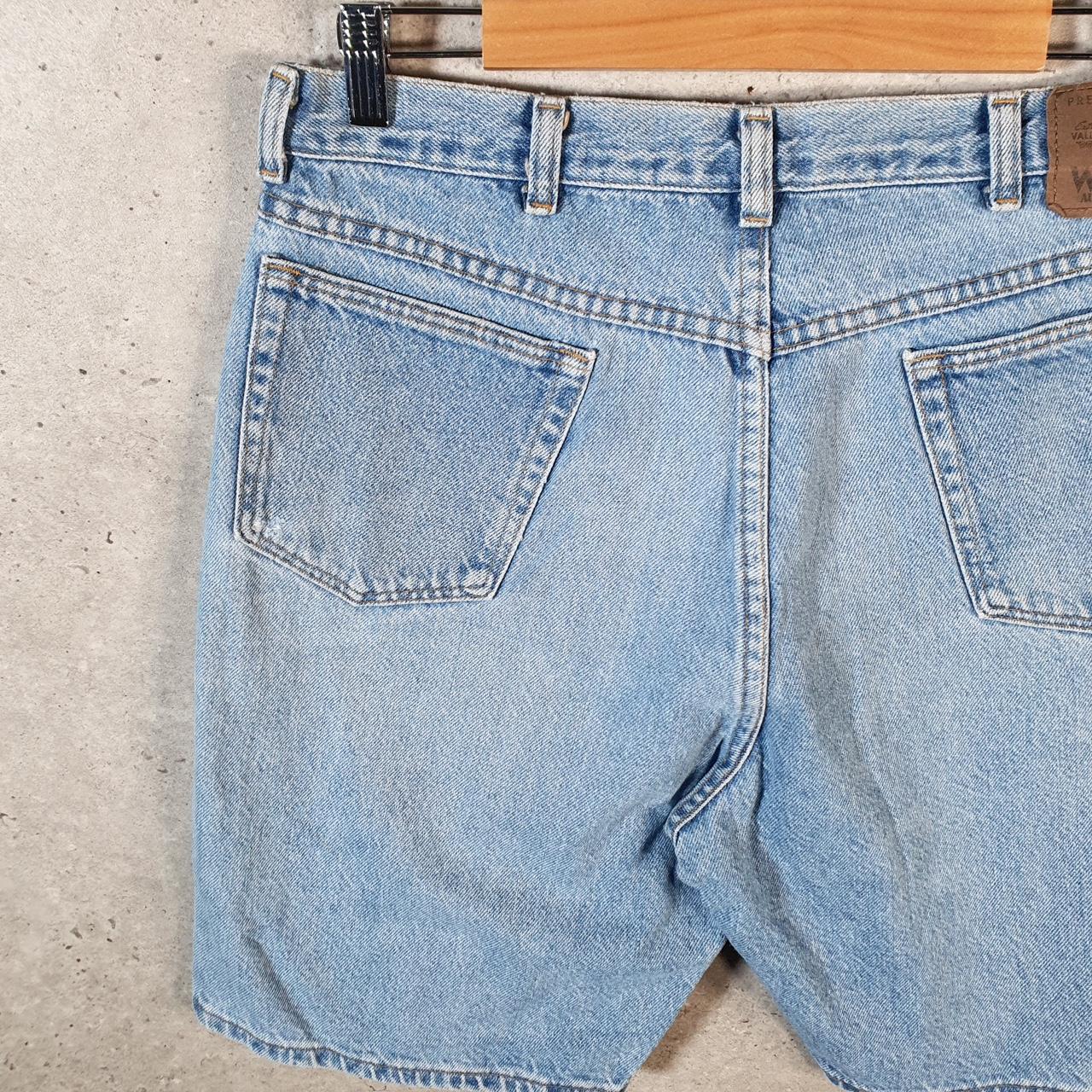 Vintage Wrangler Denim Shorts Jorts Cargo Men’s W32 Relaxed Blue Baggy Cotton