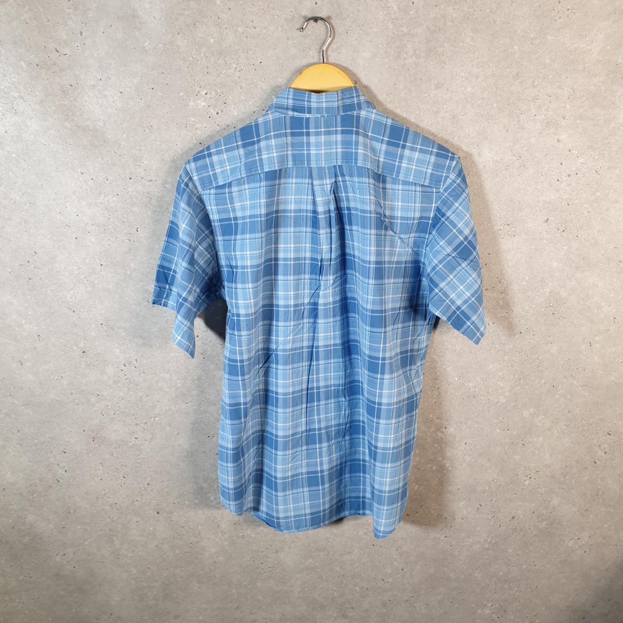 Vintage Ralph Lauren Button Down Shirt Womens XL Blue Checkered Classic Fit Cotton Pony