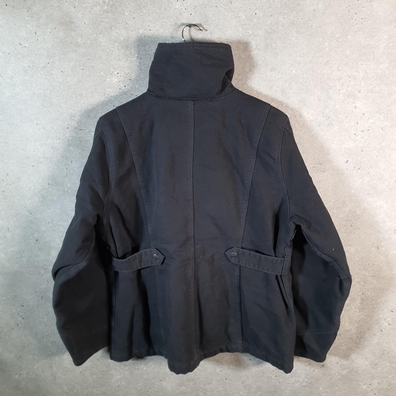 Vintage Carhartt Weathered Duck Wesley Jacket Womens Large Black Workwear Canvas USA G2101