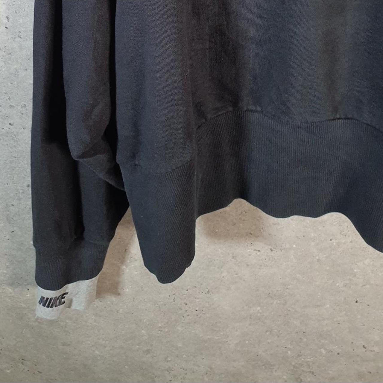 Vintage Nike Centre Swoosh Hoodie Womens XL Black Y2K Pullover Sweatshirt Logo Big Fish Vintage