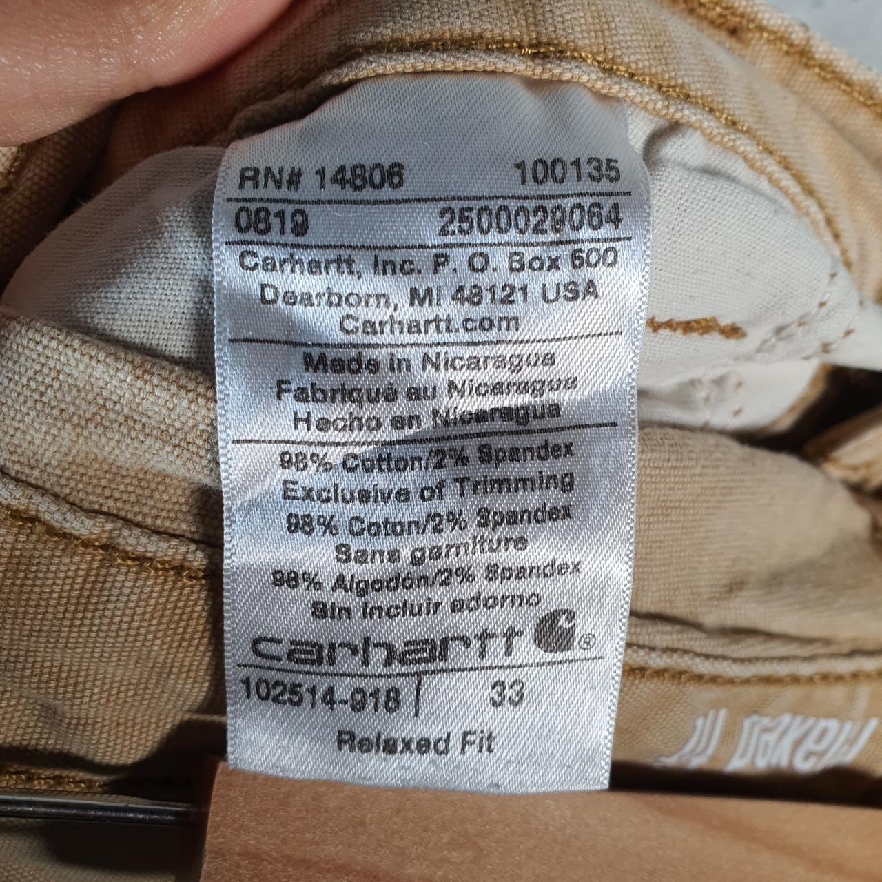 Vintage Carhartt Baggy Carpenter Shorts Jorts Cargo Men’s W33 Brown Relaxed Fit Workwear A4858