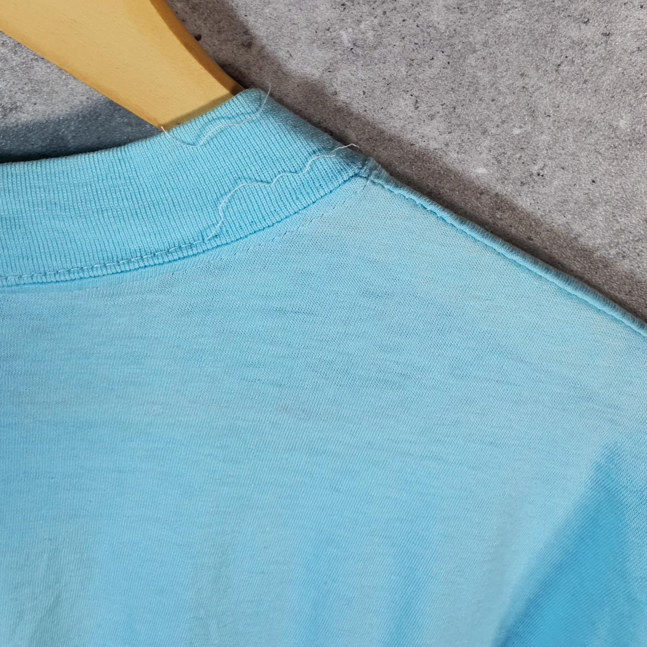 Vintage Velva Sheen Glen Spey Bear Graphic USA Single Stitch T Shirt Men’s Large Blue