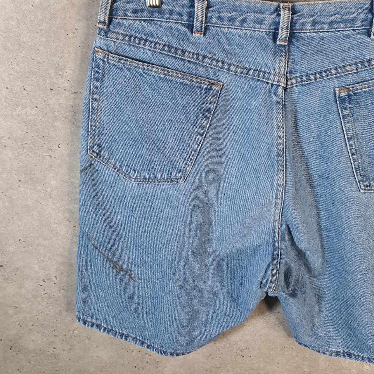 Vintage Wrangler Denim Shorts Jorts Cargo Men’s W36 Blue Baggy Cotton