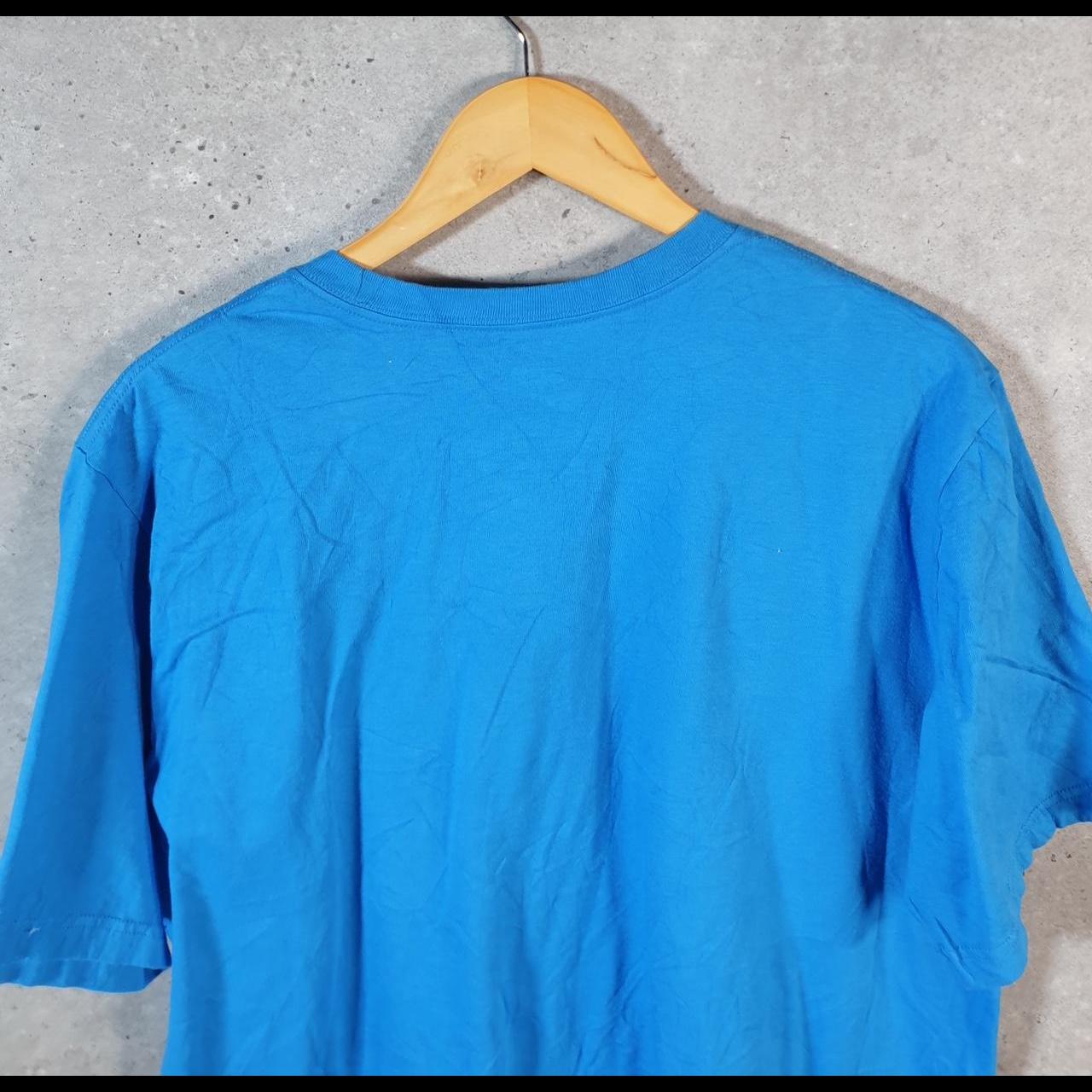 Vintage Nike T Shirt Men’s XL Blue Printed Single Swoosh Logo Athletic C8269