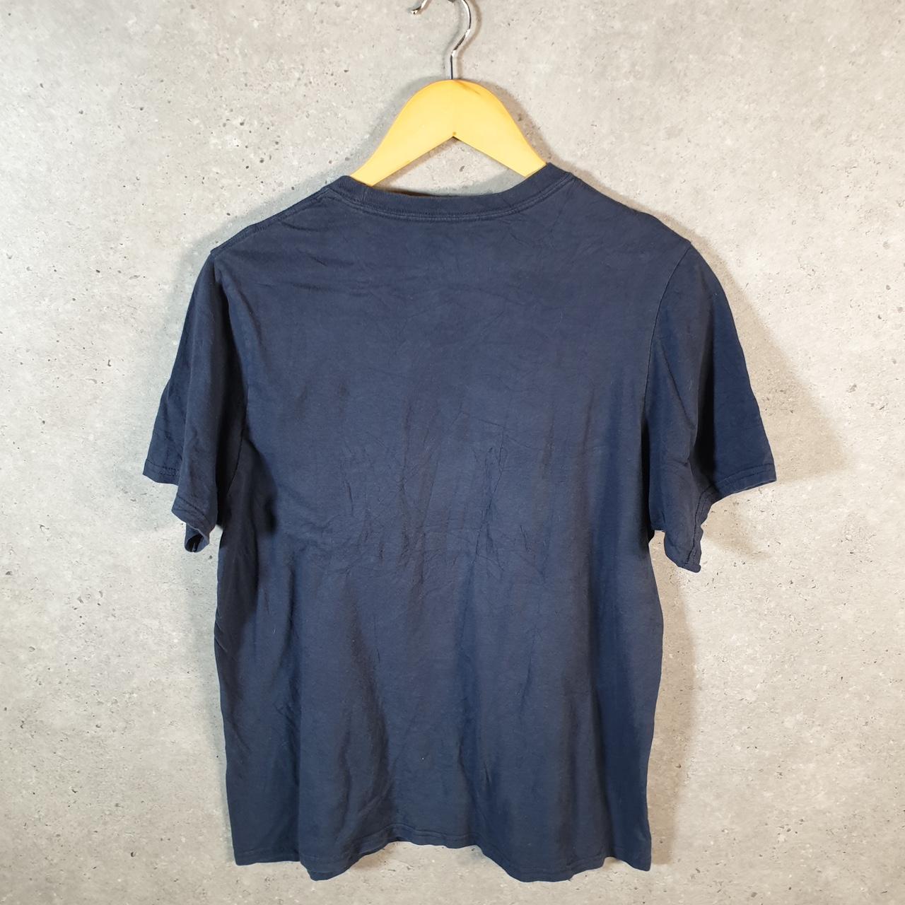 Vintage Adidas Amplifier T Shirt Men’s Medium Navy Blue Three Stripes Logo Athletic