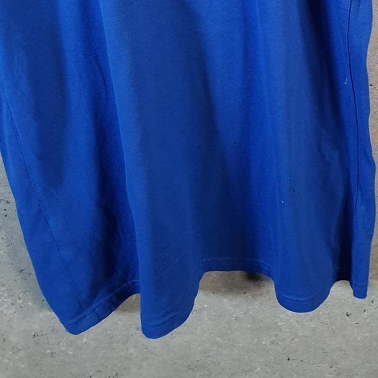 Vintage Nike Dri Fit Spellout T Shirt Men’s Medium Blue Logo Swoosh Athletic