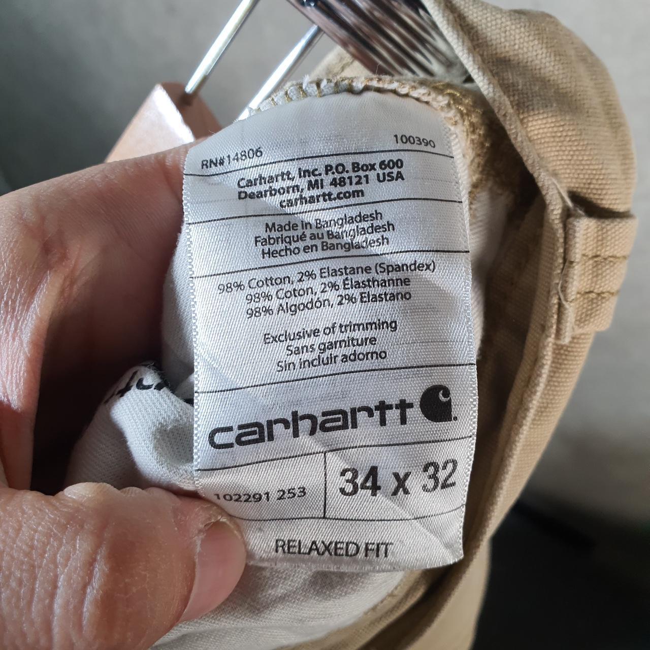 Vintage Carhartt Carpenter Trousers Mens W34 L32 Brown Relaxed Fit Workwear