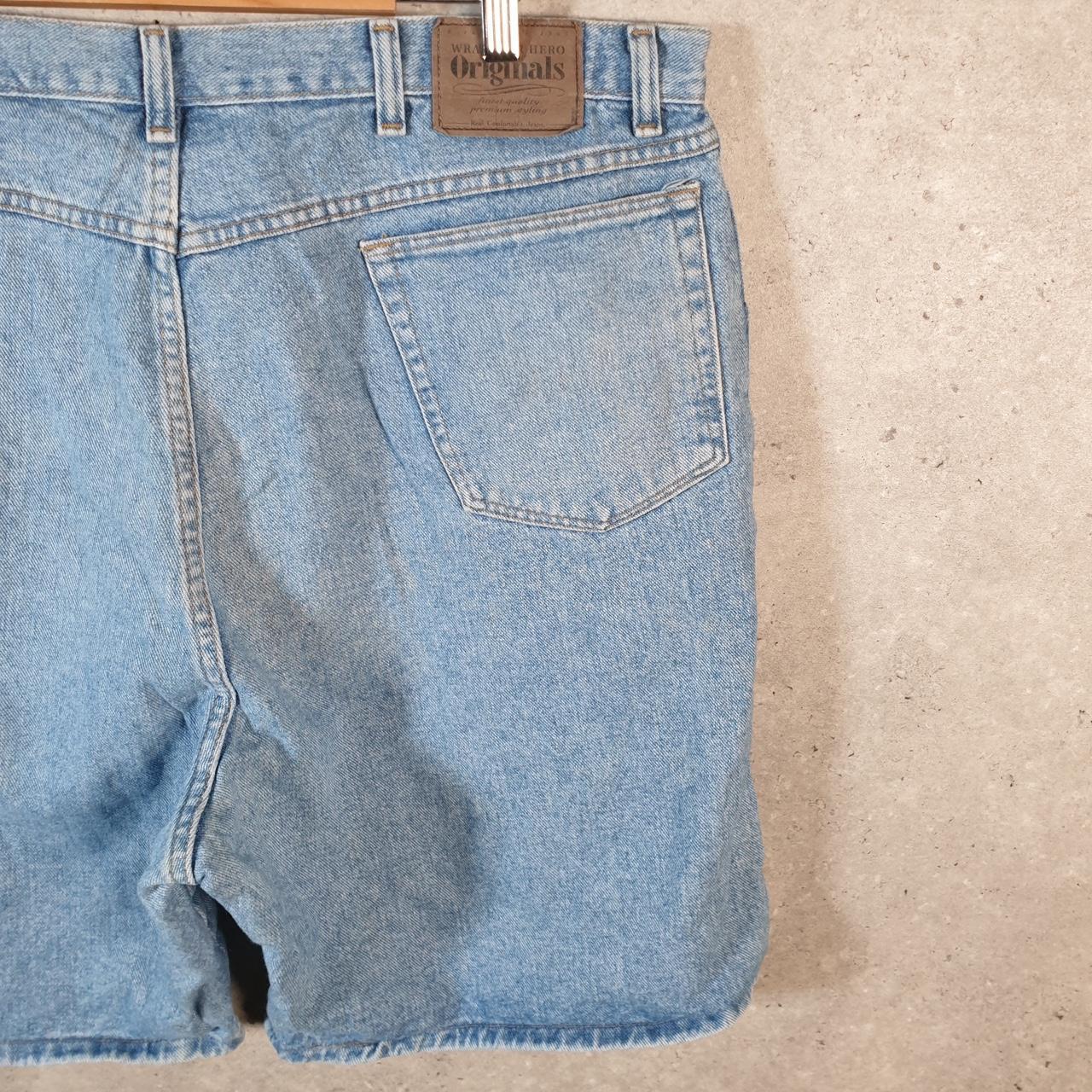 Vintage Wrangler Denim Shorts Jorts Cargo Men’s W40 Blue Baggy Cotton