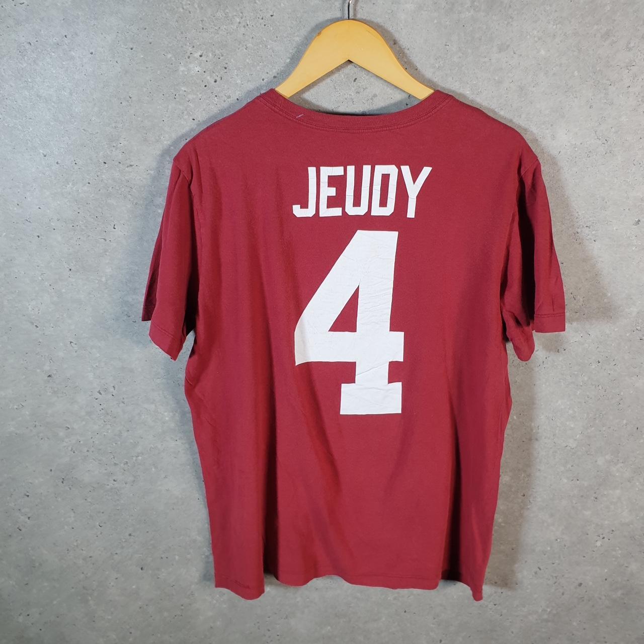 Vintage Nike Alabama Crimson Tide Jeudy 4 T Shirt Men’s Medium Red Swoosh Logo Athletic