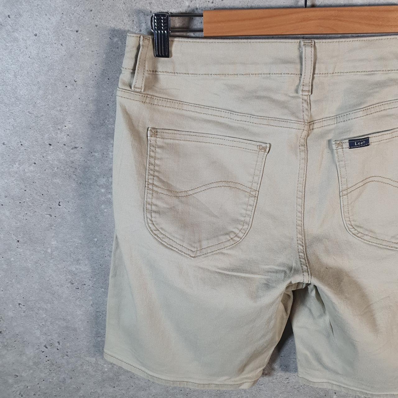 Vintage Lee Baggy Shorts Jorts Cargo Womens W32 Brown Denim Relaxed Cargo