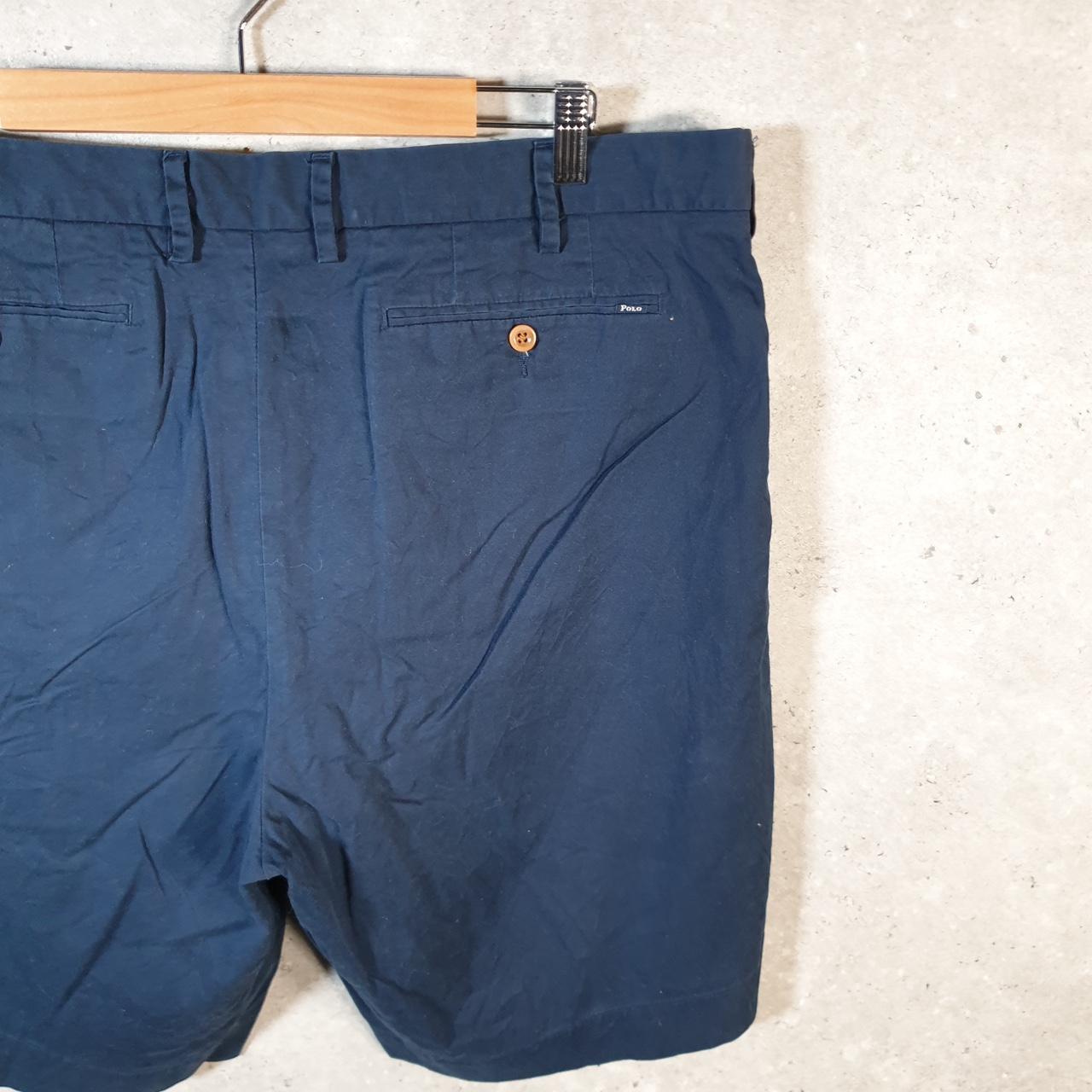 Vintage Ralph Lauren Polo Shorts Jorts Chino Cargo Men’s W38 Navy Blue Baggy Cotton