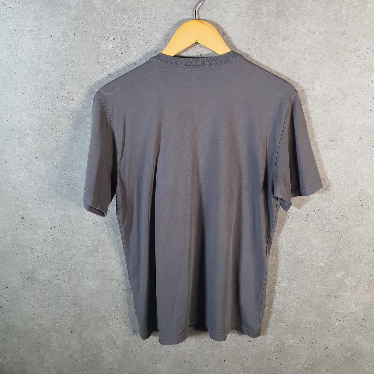 Vintage Nike Dri Fit Planet Area 72 T Shirt Mens Medium Grey Printed Logo Swoosh Athletic