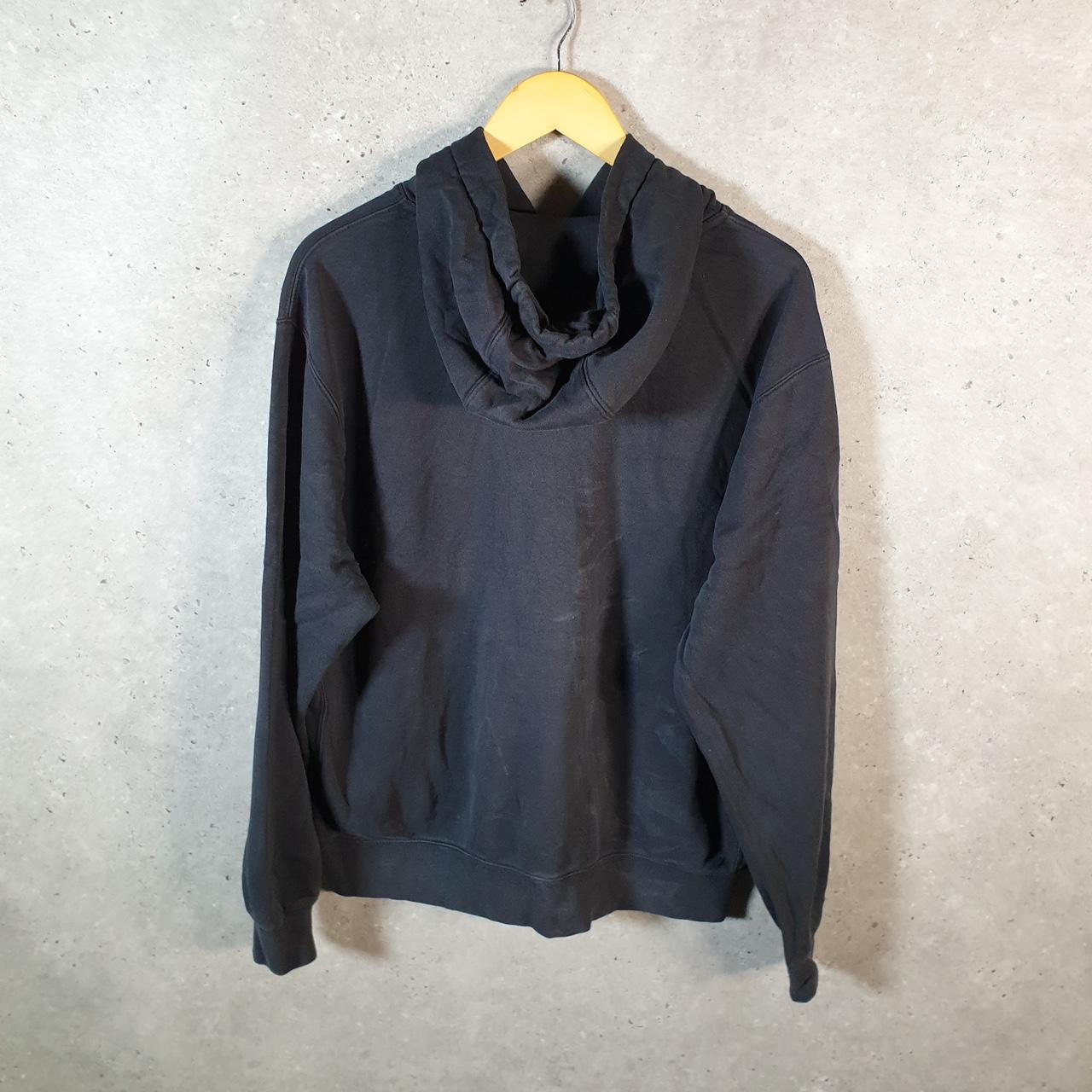 Vintage Nike Club Embroidered Hoodie Men’s Large Black Swoosh Y2K Pullover