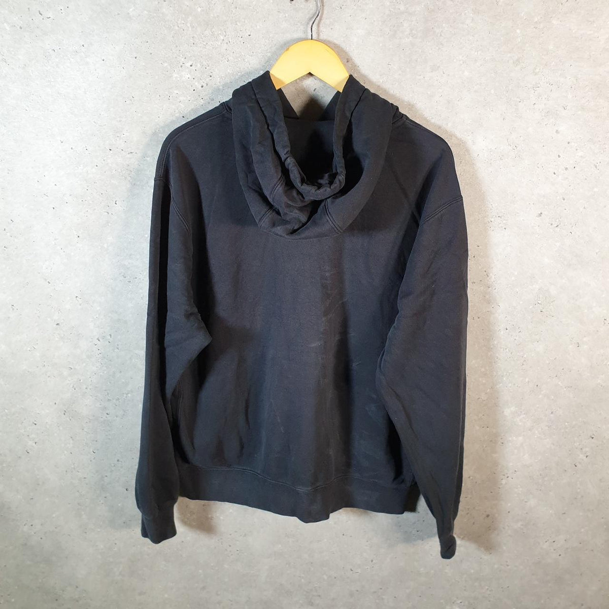 Vintage Nike Club Embroidered Hoodie Men’s Large Black Swoosh Y2K Pullover