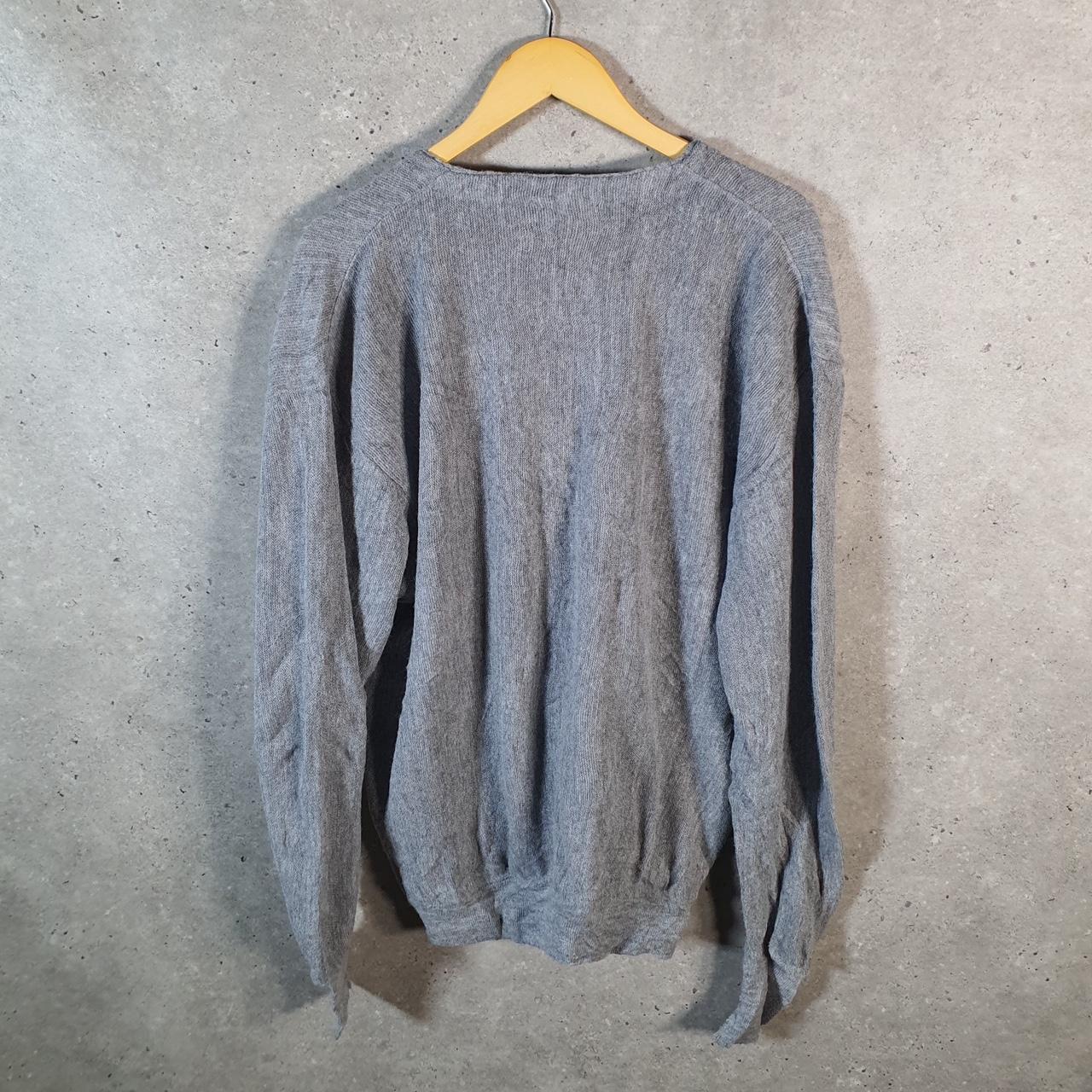 Vintage Lacoste Izod Knit 90s Cardigan Men’s XL Grey Logo Y2K Jumper Logo