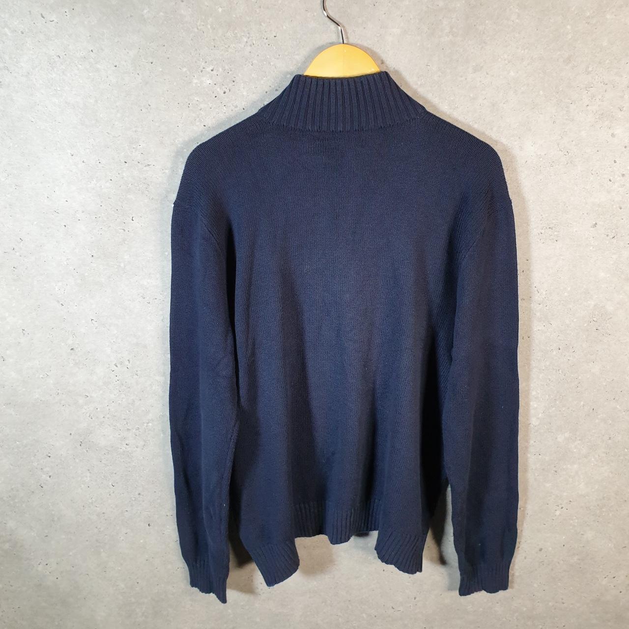 Vintage Ralph Lauren Polo 1/4 Zip Sweatshirt Men’s Large Navy Blue Cotton Pullover Pony