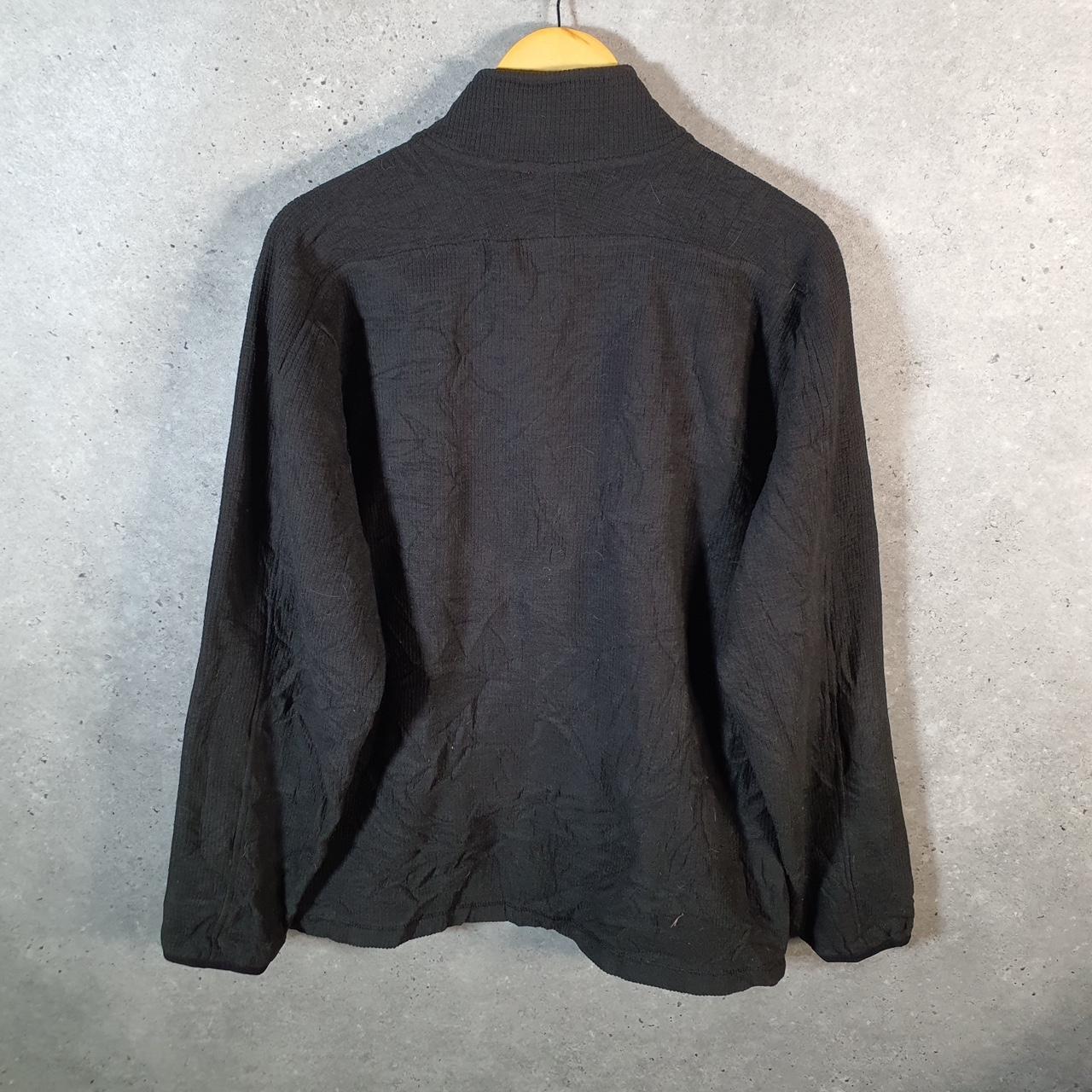 Vintage The North Face TNF Teddy Fleece Sweatshirt Mens Large Full Zip Black Logo Winter