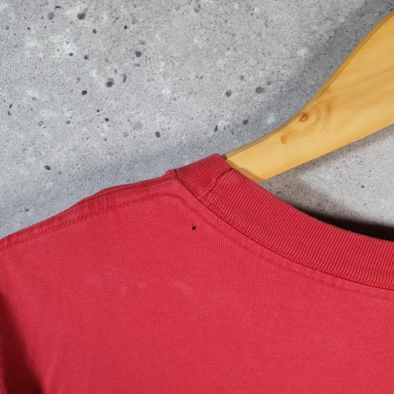 Vintage Patagonia Organic Cotton T Shirt Men’s Large Red Slim Fit Spellout Logo Big Fish Vintage