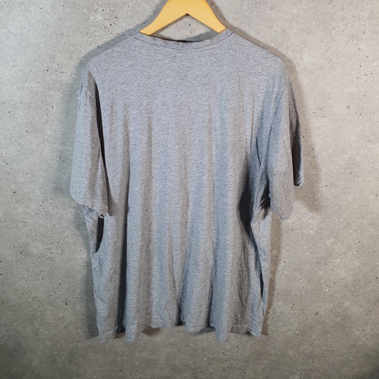 Vintage Adidas Spellout T Shirt Men’s 2XL Grey Three Stripes Logo Athletic