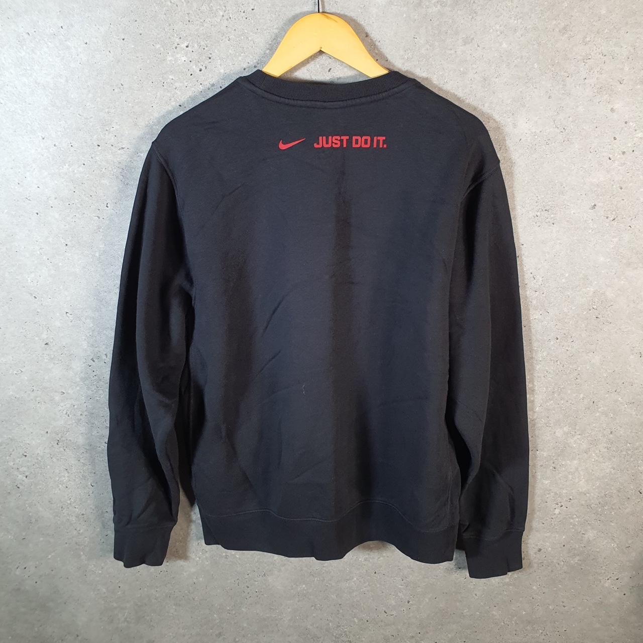 Vintage Nike Just Do It Sweatshirt Mens Medium Black Centre Swoosh Logo