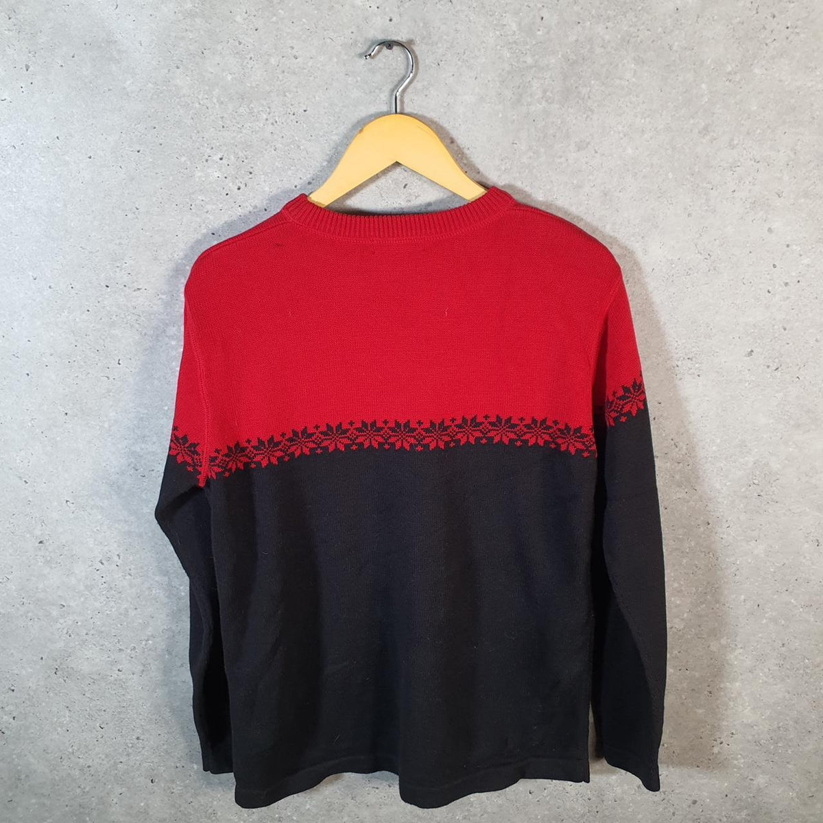Vintage Eddie Bauer Knit Sweater Men’s Small Red Y2K Pullover