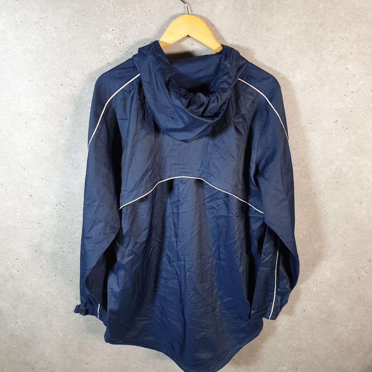 Vintage Nike 90s Windbreaker Track Jacket Mens S Blue USA Swoosh 1/4 Zip