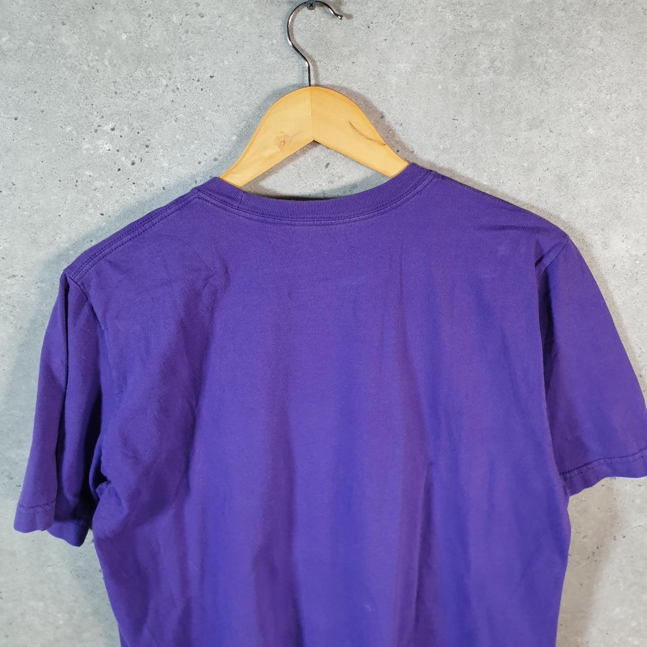 Vintage Nike T Shirt Men’s Medium Purple Printed Single Swoosh Logo Athletic C8286