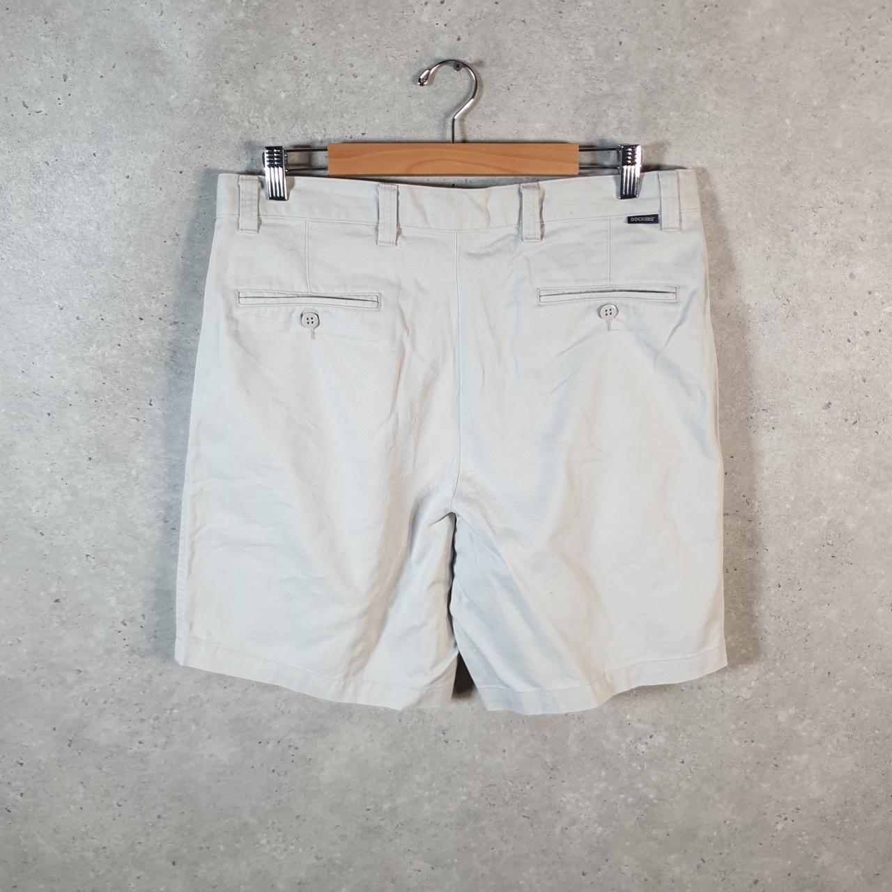 Vintage Dockers Shorts Jorts Cargo Men’s W36 Cream Baggy Cotton