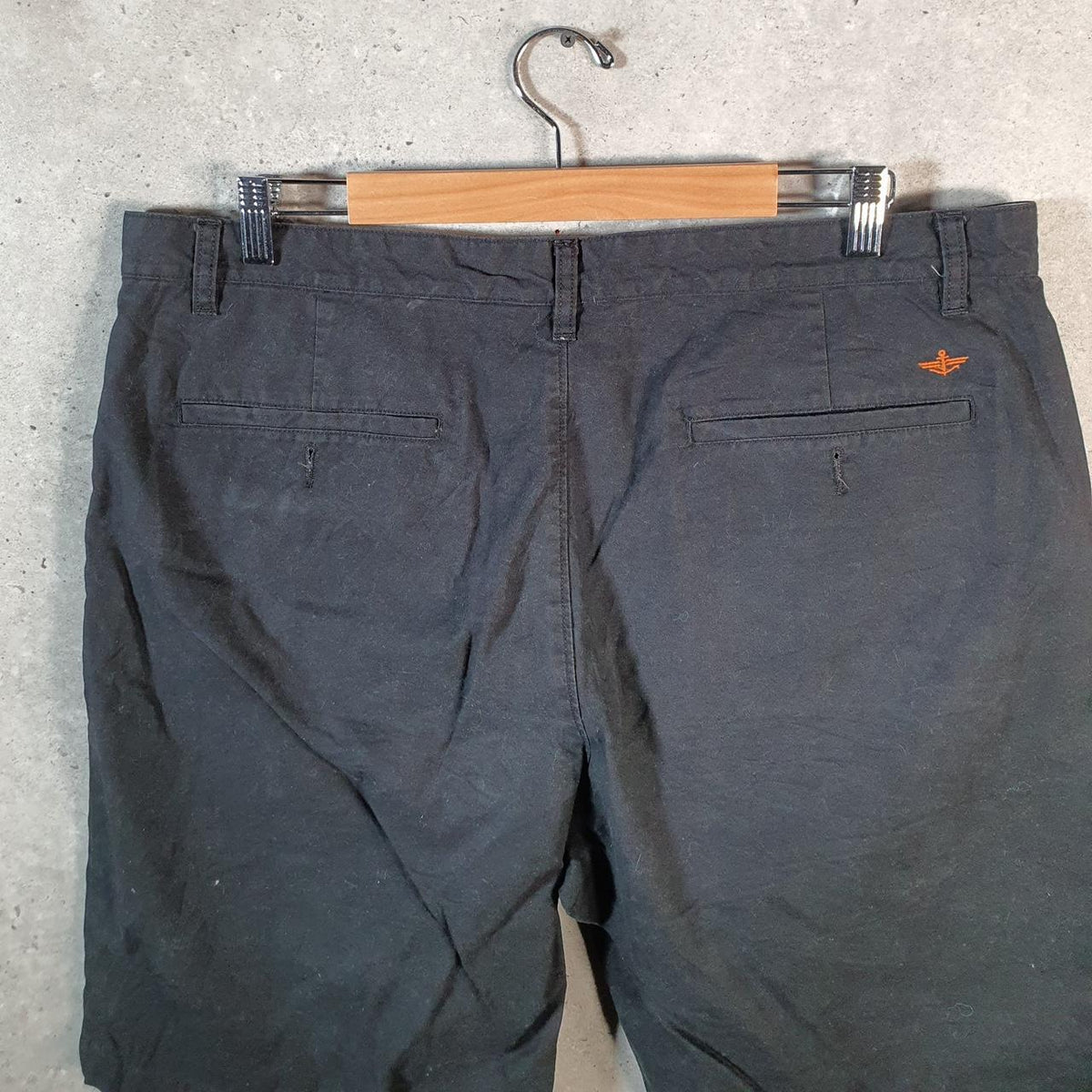 Vintage Dockers Chino Shorts Jorts Cargo Men’s W38 Black Baggy Cotton A4424