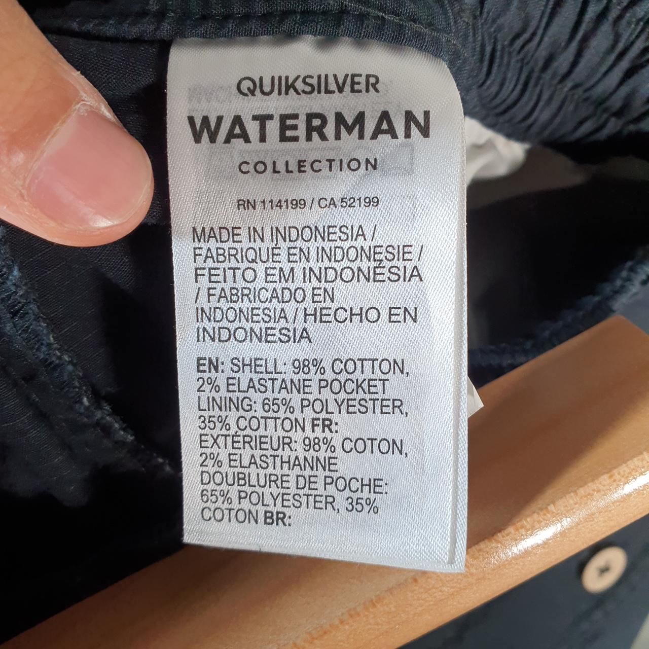 Vintage Quiksilver Waterman Chino Shorts Jorts Cargo Men’s XL Black Baggy Cotton A4462