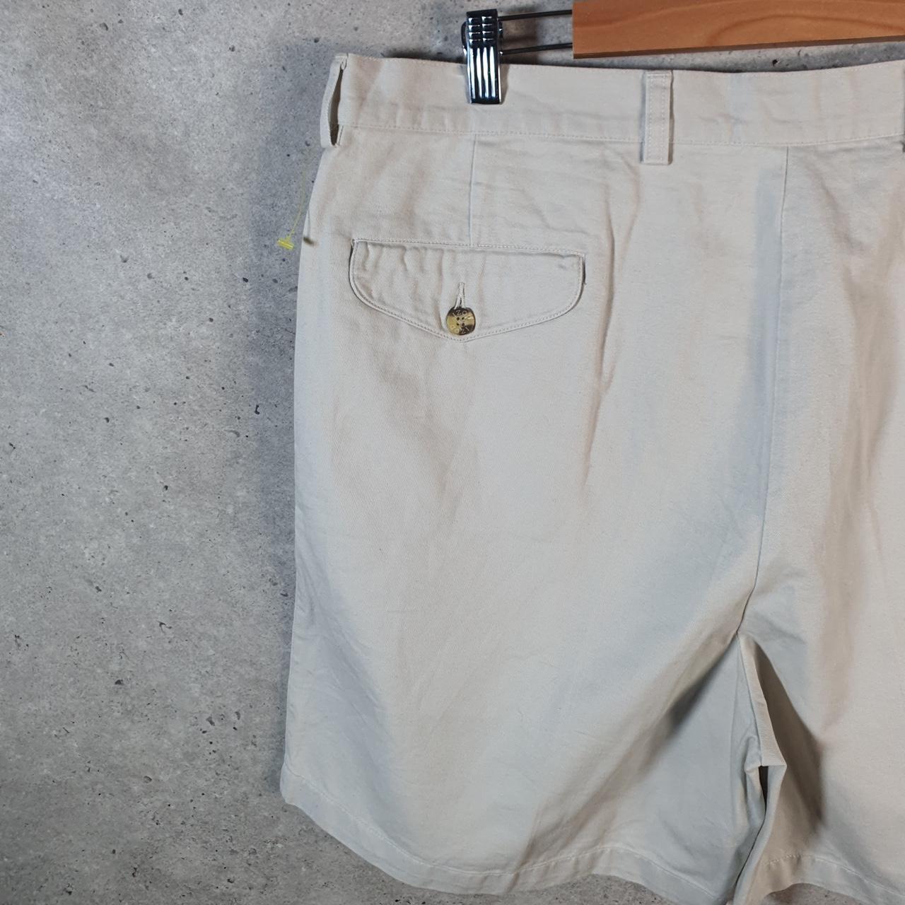 Vintage Izod Golf Chino Shorts Jorts Cargo Men’s W38 Beige Baggy Cotton