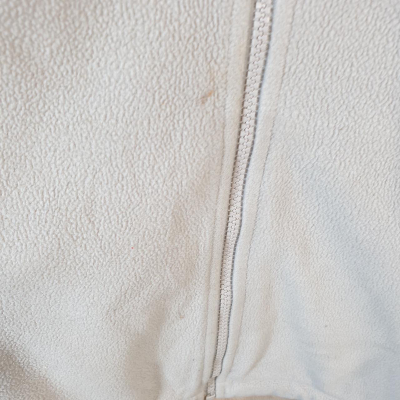 Vintage The North Face TNF Teddy Fleece Sweatshirt  Womens Large Cream Full Zip Logo