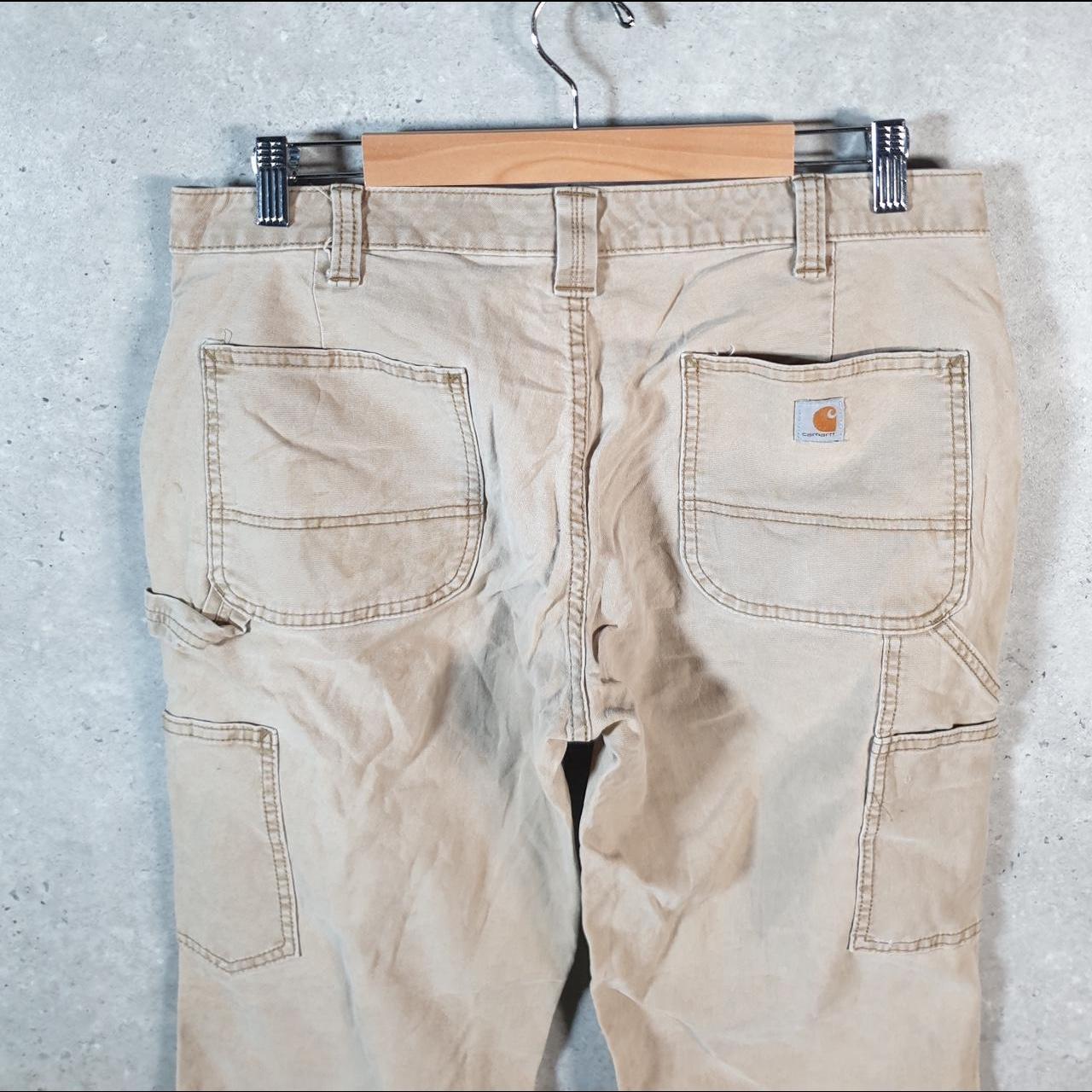 Vintage Carhartt Carpenter Trousers Womens W34 L30 Brown Original Fit Workwear USA
