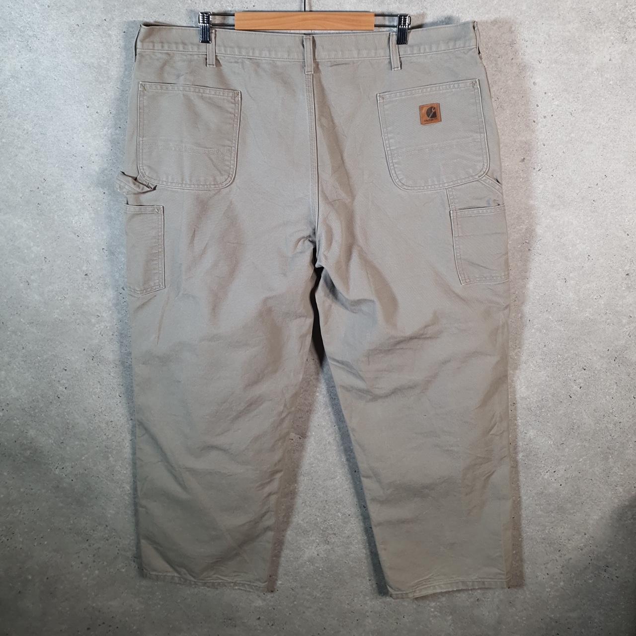 Vintage Carhartt Carpenter Trousers Mens W44 L32 Grey Original Dungaree Fit Workwear USA