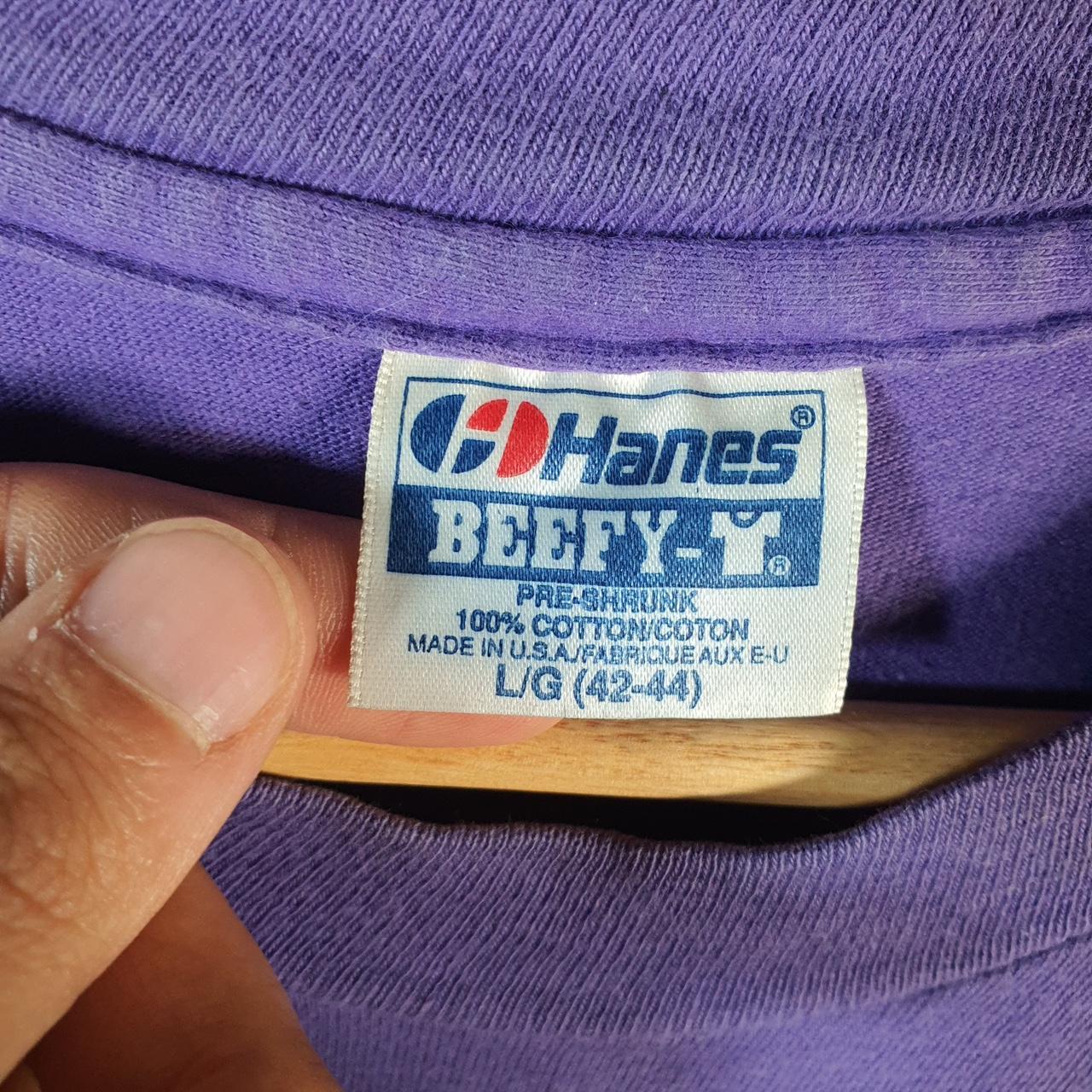 Vintage Hanes 1993 Boston Marathon AmbyBurfoots USA Single Stitch T Shirt Men’s Large Purple