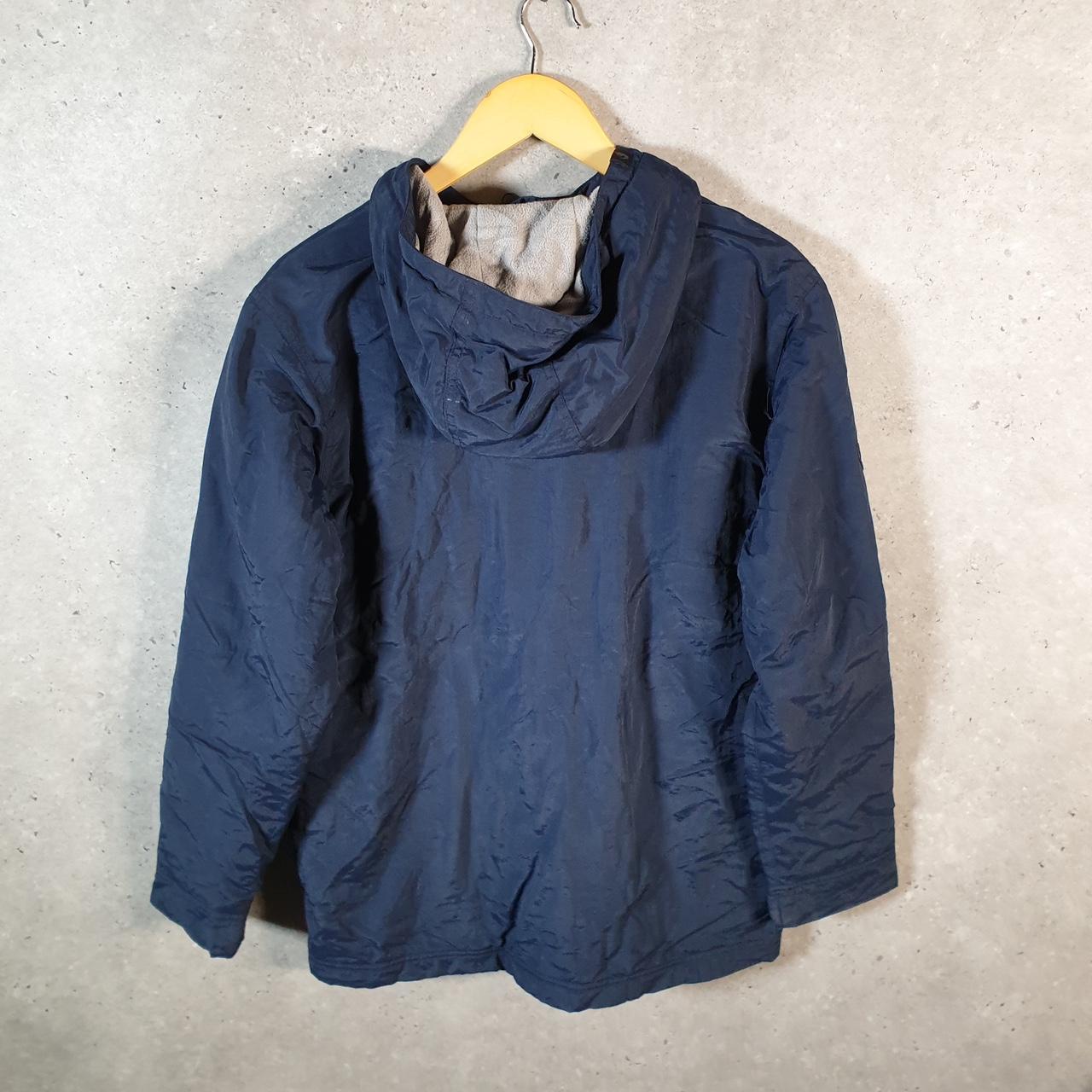 Vintage Quiksilver Rain Jacket Womens Large Navy Blue Hooded Full Zip