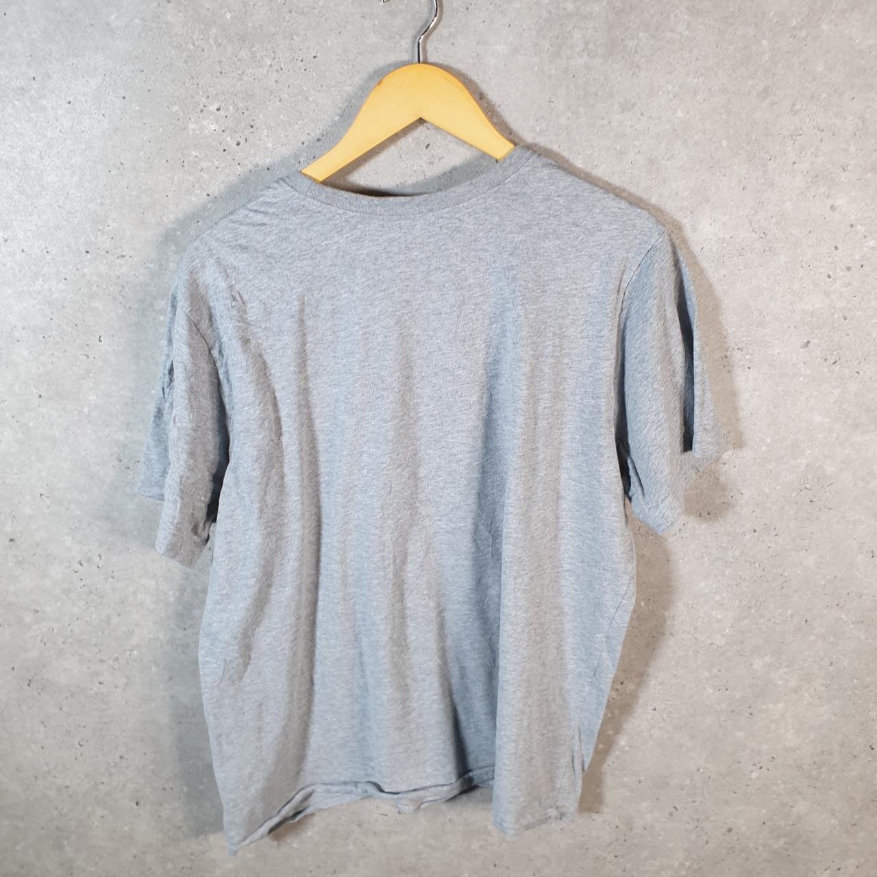 Vintage Nike Club T Shirt Men’s Large Spellout Grey Swoosh Athletic