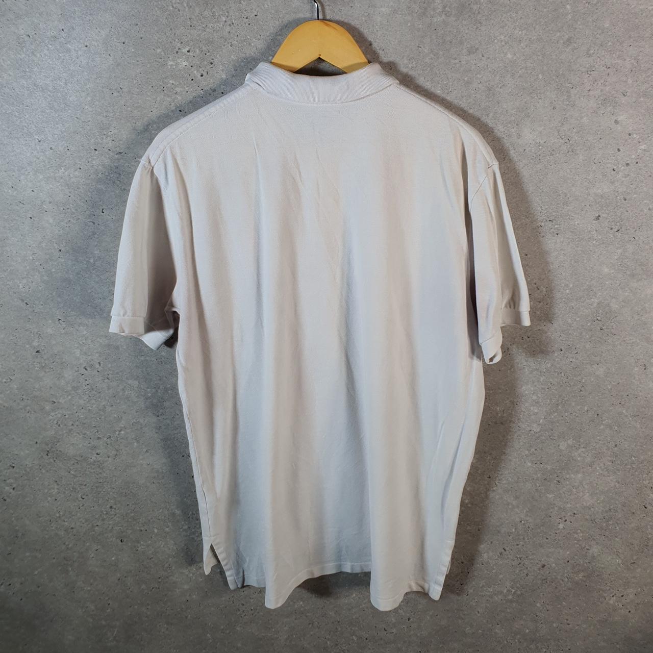 Vintage Ralph Lauren Polo Shirt Mens Large White Casual Cotton Embroidered Pony