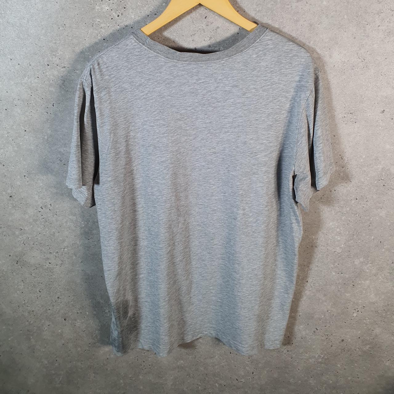 Vintage Nike Running Dri Fit Spellout T Shirt Men’s XL Grey Swoosh Athletic