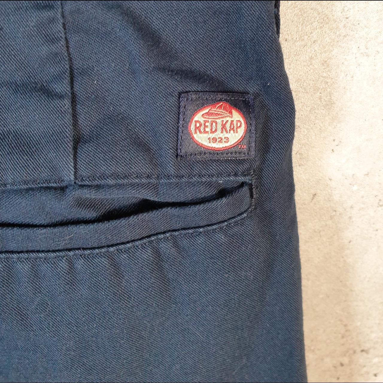 Vintage Red Kap Chino Shorts Jorts Cargo Men’s W34 Navy Blue Baggy Cotton