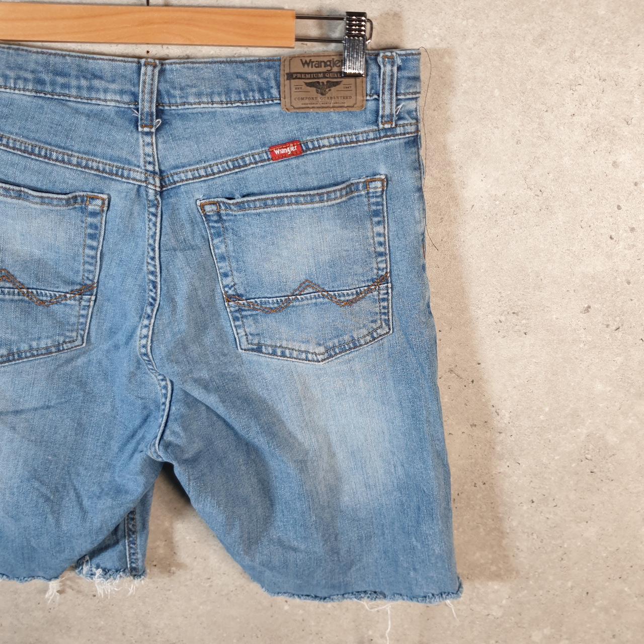 Vintage Wrangler Denim Shorts Jorts Cargo Men’s W32 Blue Baggy Cotton