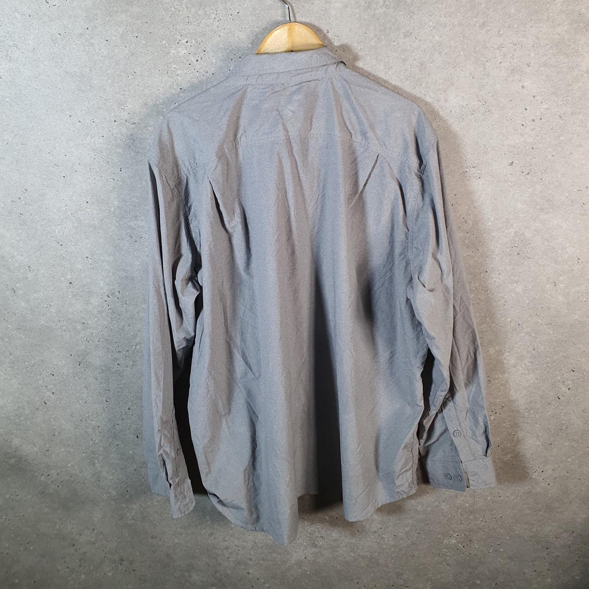 Vintage Carhartt Shirt Button Down Mens 2XL Grey Long Sleeve Chore Utility Relaxed - Big Fish Vintage