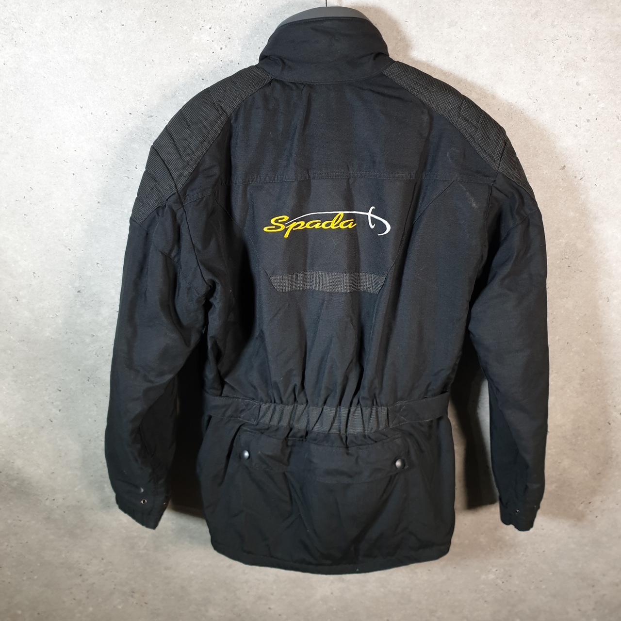 Vintage Spada Motorcycle Jacket Mens Small Black Armoured Padded Shoulder Elbows