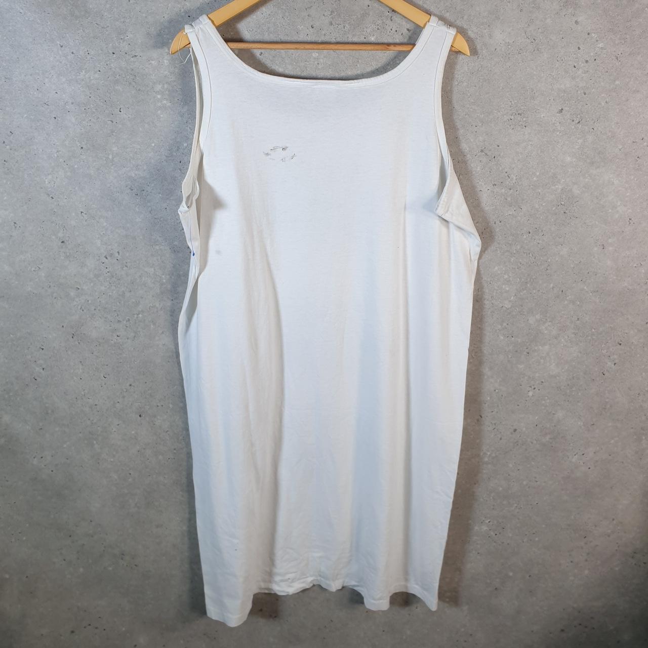 Vintage Anvil Fish Graphic USA 90s Single Stitch Vest Womens XL Long White