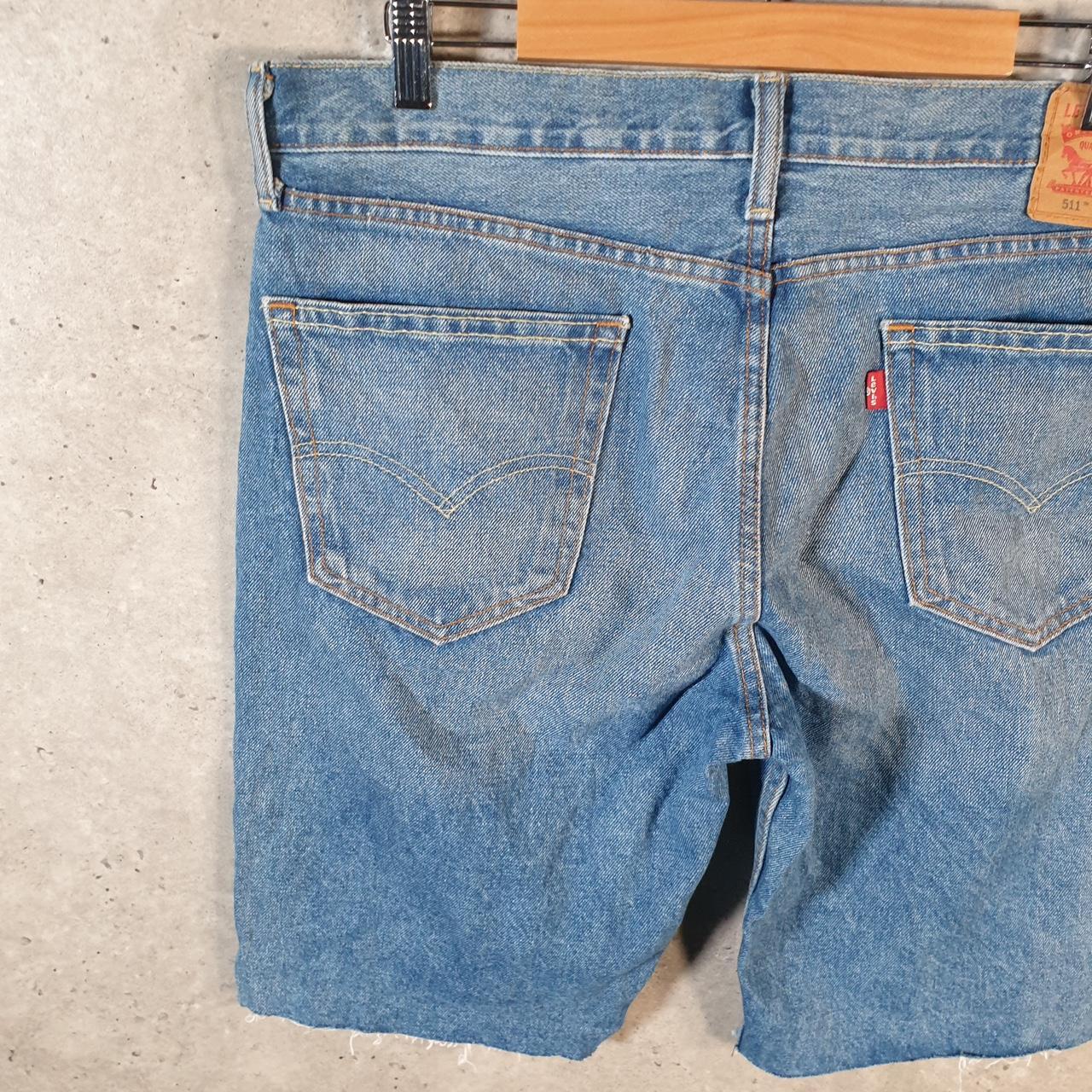 Vintage Levi’s 511 Baggy Shorts Jorts Cargo Mens W36 Blue Relaxed Denim