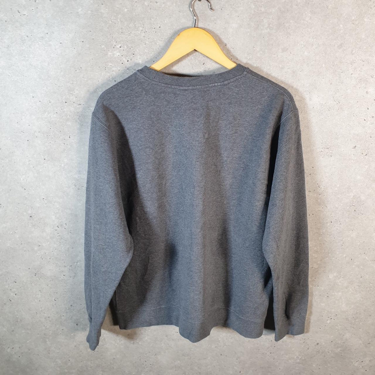 Vintage Nike Club Embroidered Sweatshirt Mens Large Grey Y2K Pullover Logo