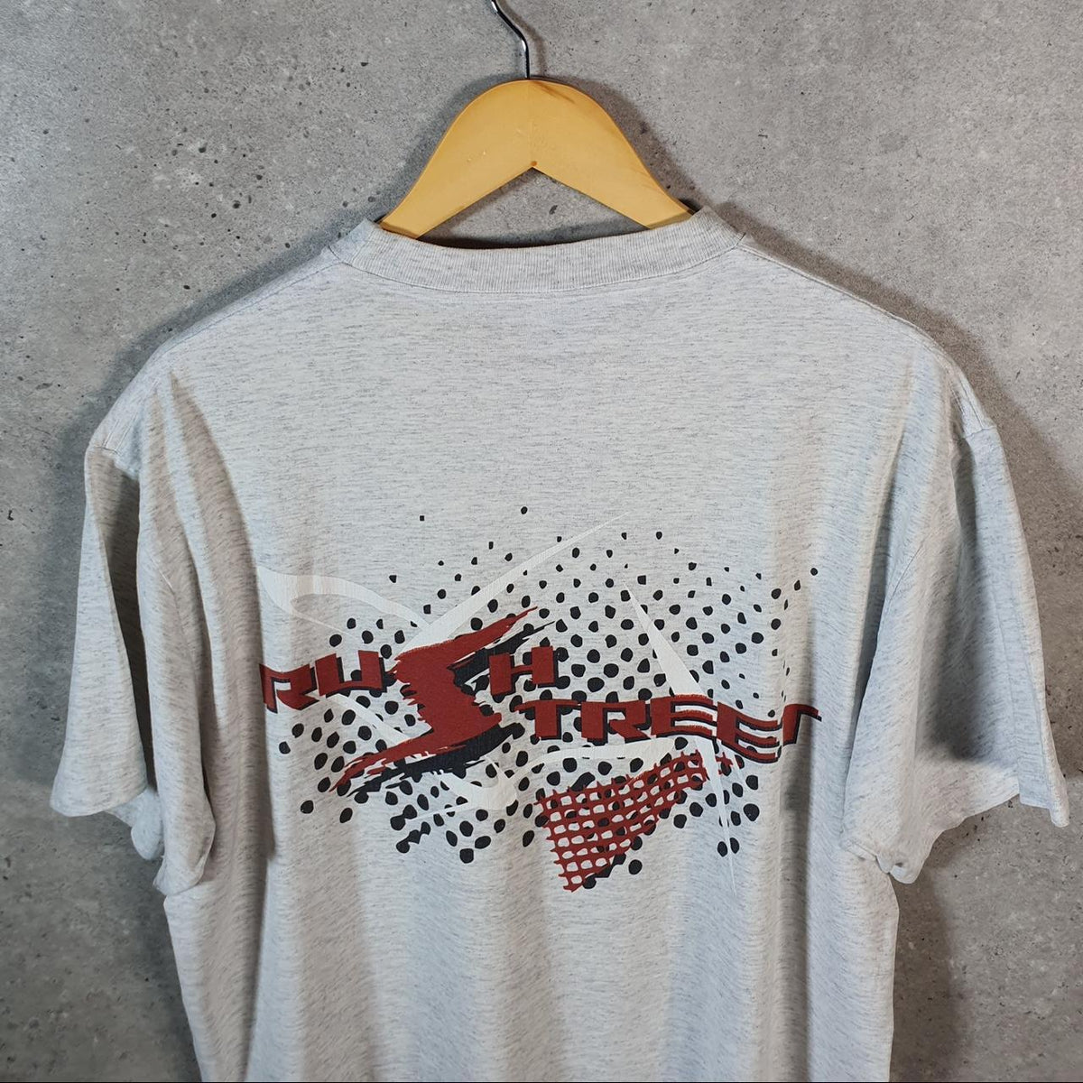 Vintage Rush Street Augusta Sportswear 90s USA Single Stitch T Shirt Men’s XL Grey