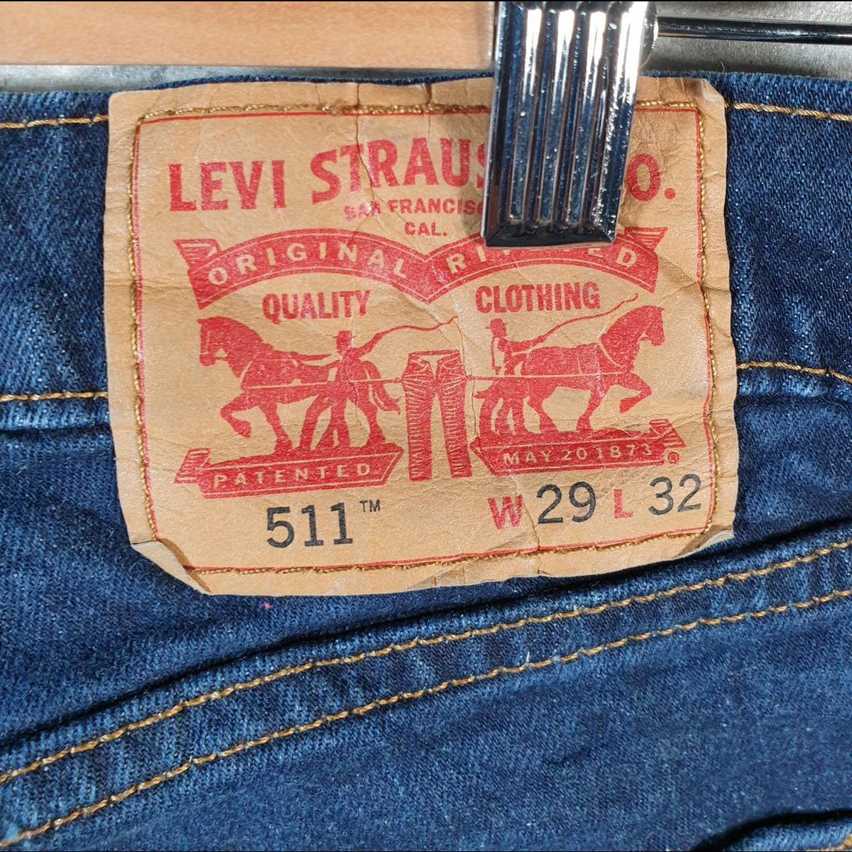 Vintage Levi’s 511 Midi Capri Shorts Jorts Cargo Womens W29 Blue Relaxed Denim