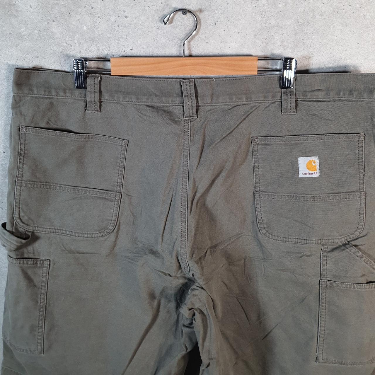 Vintage Carhartt Baggy Carpenter Shorts Jorts Cargo Men’s W44 Khaki Green Relaxed Fit Workwear A4714